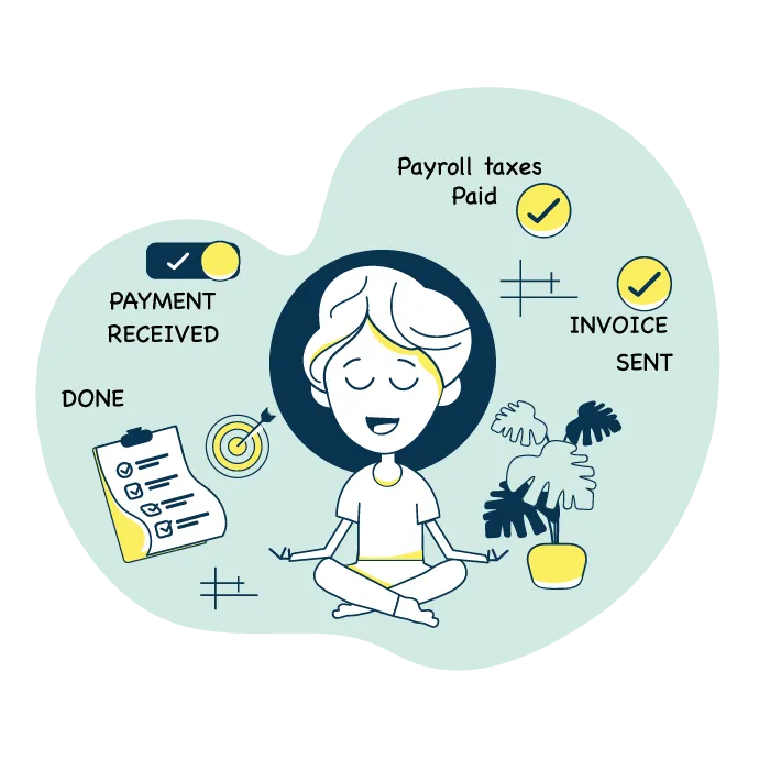 Bookkeeper reviewing monthly financial reports in Redding CA