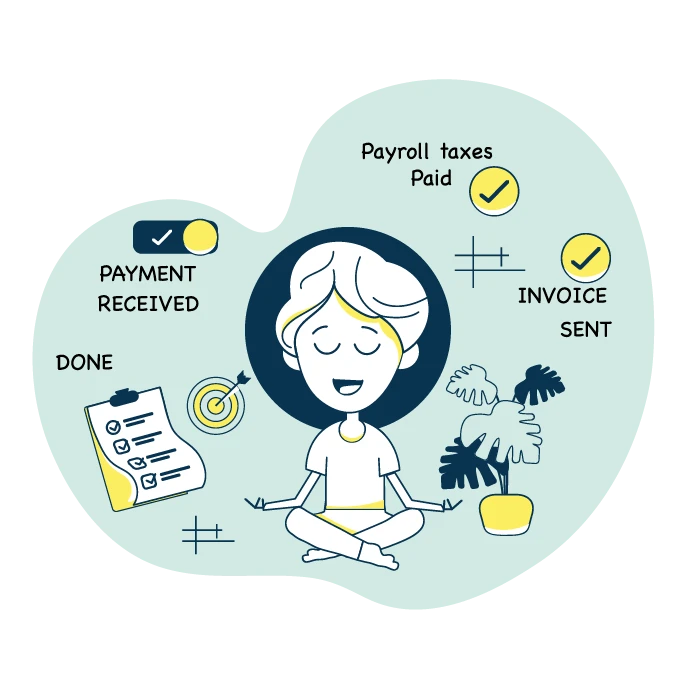 Bookkeeper reviewing monthly financial reports in Redding CA